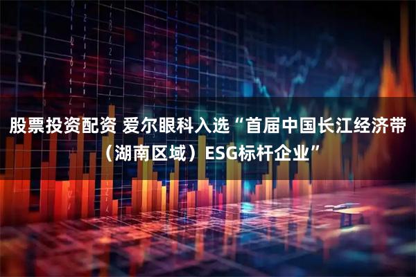 股票投资配资 爱尔眼科入选“首届中国长江经济带（湖南区域）ESG标杆企业”